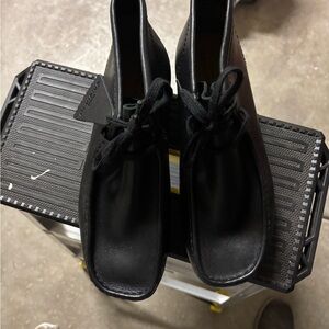 Clarks Dark Leather Chukka Boots